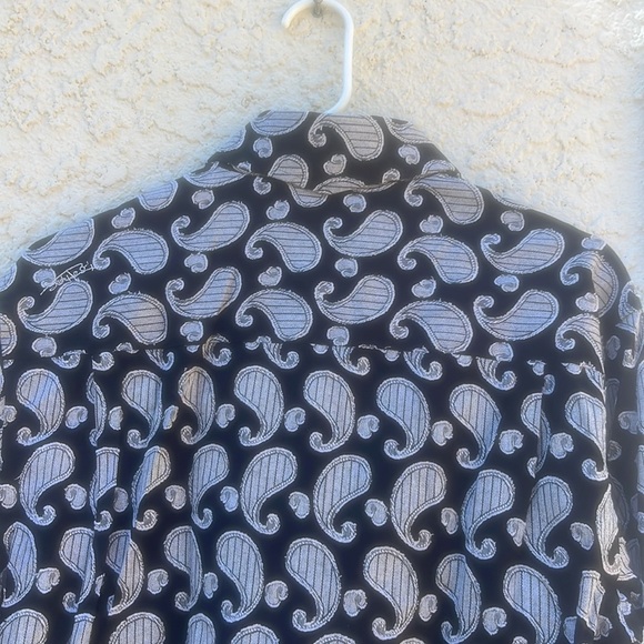 Jimi Hendrix Experience Black Silver Paisley Button up Shirt Men's Size S - Picture 5 of 10